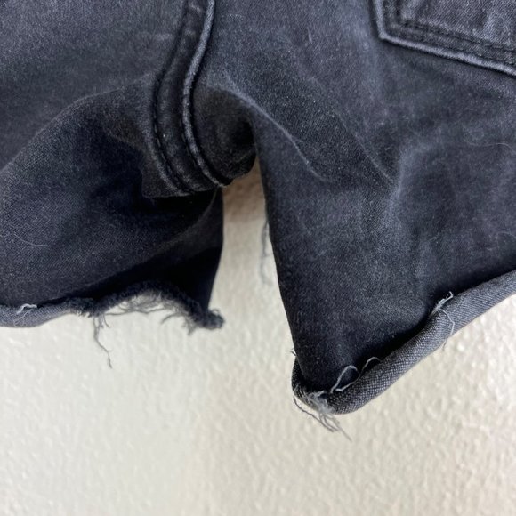 AMERICAN EAGLE Charcoal Black High Waist Super Stretch Shorts Size 2 - Picture 7 of 11